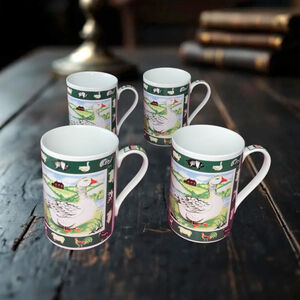 4 Vintage Retro Ceramic Collectible Mugs w Farm Animal Designs Marked CSC China